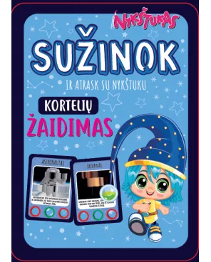 SUŽINOK IR ATRASK SU NYKŠTUKU. KOSMOSAS Kortelių žaidimas 